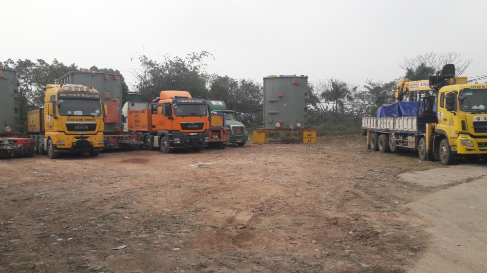 Kết hợp vận chuyển thủy bộ và lắp đặt 3 MBA từ Hải Phòng - Đông Anh, Hà Nội.