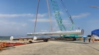 Vận chuyển hệ thống xử lý hóa chất trên giàn khoan dầu khí từ KCN Đông Xuyên, Vũng tàu về cảng Tp HCM và xuất đi EU bẳng tàu biển.
