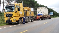 Vận chuyển MBA từ Plieku đi Bảo Lộc và đưa vào bệ máy.
